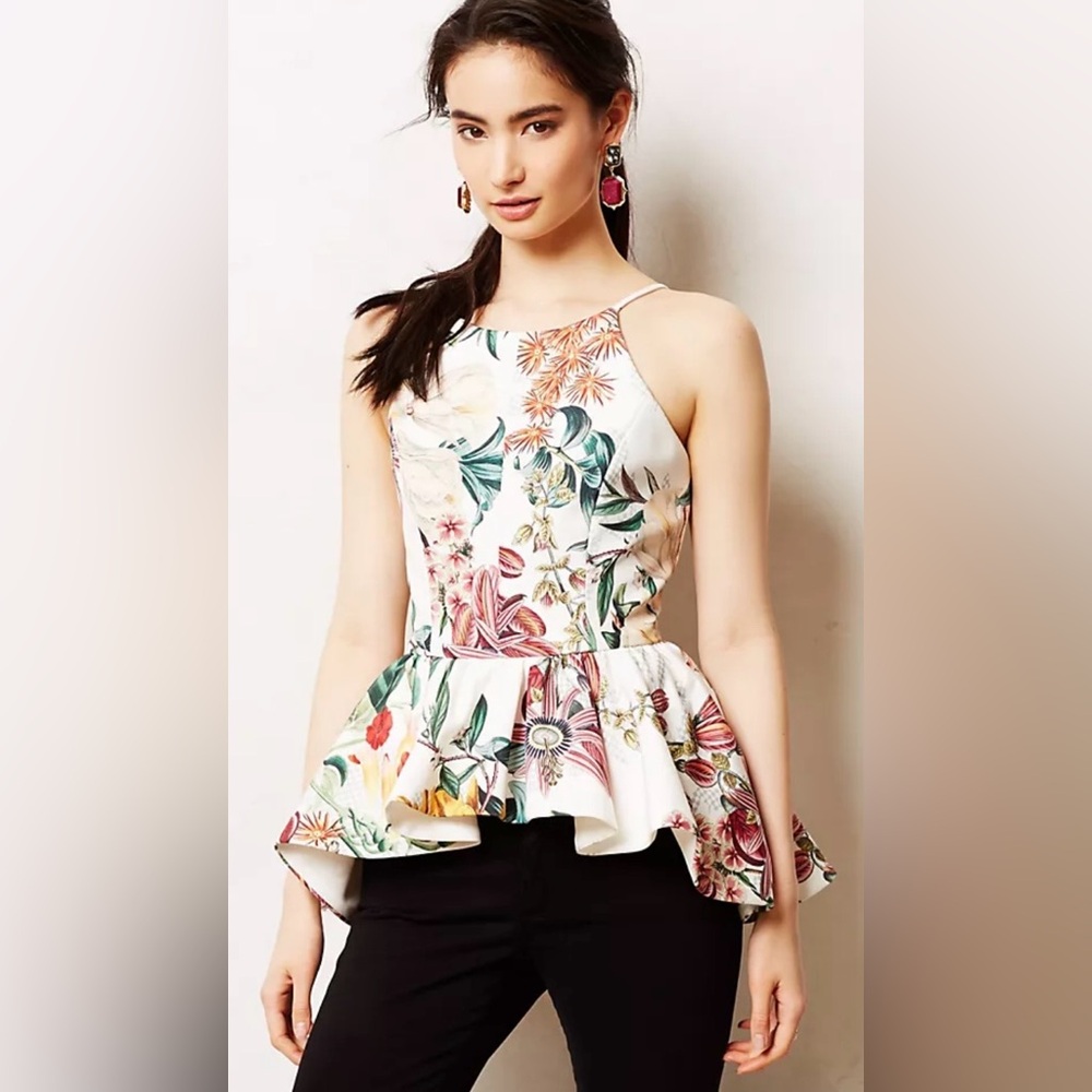 Cameo Multicolor Floral Halter Top